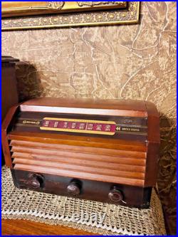 Vintage 1946 RCA Victor 56X3 Wood AM Tube Radio Art Deco Parts Repair
