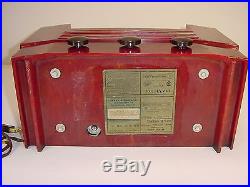 Vintage 1946 RCA Victor 66X8 Oxblood Red Catalin Tuna Boat Tube Radio Project