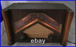 Vintage 1946 Zenith 6D029 Console-Tone Boomerang Tube Radio Works