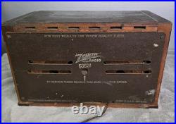 Vintage 1946 Zenith 6D029 Console-Tone Boomerang Tube Radio Works