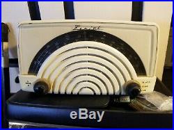 Vintage 1946 Zenith 8HO23W Tube Radio Bakelite Ivory PREWAR & POSTWAR FM RADIO