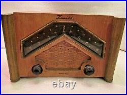 Vintage 1946 Zenith Consoltone Boomerang Tube Radio 6D029G Working Sound