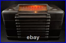 Vintage 1947 Setchell Carlson 427 Frog Eyes Bakelite Table Tube Radio