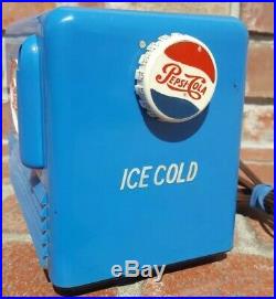 Vintage 1948 Pepsi Cooler Antique Blue Soda Cola Machine Pcr-5 Rca Tube Radio