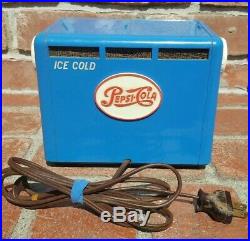 Vintage 1948 Pepsi Cooler Antique Blue Soda Cola Machine Pcr-5 Rca Tube Radio
