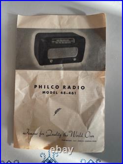 Vintage 1948 Philco Model 48-461 Tube Radio