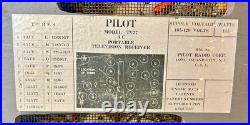Vintage 1948 Pilot TV-37 Portable Tube Television Powers On, Untested