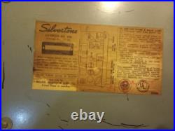 Vintage 1948 Silvertone AM FM Tube Type Radio Model Number 8020 Tested