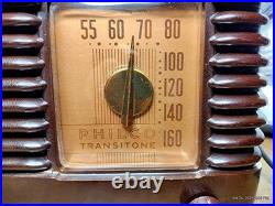 Vintage 1949 Philco Transitone, Model 49-500 Vacuum Tube Table Radio (restored)