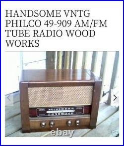 Vintage 1949 Philco radio model 49-909, tube radio, fully functional and working