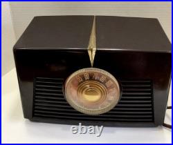 Vintage 1949 RCA Victor Model 8x541 TUBE AM Brown Bakelite Working
