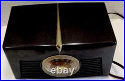 Vintage 1949 RCA Victor Model 8x541 TUBE AM Brown Bakelite Working