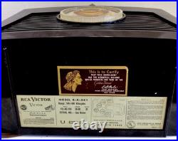 Vintage 1949 RCA Victor Model 8x541 TUBE AM Brown Bakelite Working