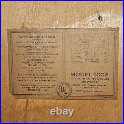 Vintage 1950-1951 Capehart Model 1002 Tube Radio Amplifier & Speaker (A1002F)