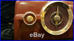 Vintage 1950 CROSLEY 10-138 MAROON Painted Bakelite TUBE RADIO DASHBOARD