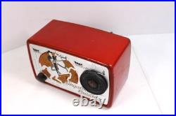 Vintage 1950 Old Nice Red Arvin Hopalong Cassidy Cowboy Radio Western Theme