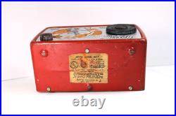 Vintage 1950 Old Nice Red Arvin Hopalong Cassidy Cowboy Radio Western Theme