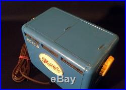 Vintage 1950 Pepsi Cooler Old Blue Bakelite Soda Coin Op Cola Machine Tube Radio