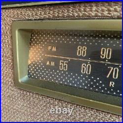 Vintage 1950 Working RCA VICTOR X-711 AM/FM/Phono 7-Tube Radio Brown Bakelite