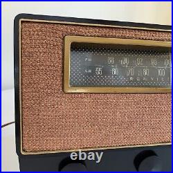 Vintage 1950 Working RCA VICTOR X-711 AM/FM/Phono 7-Tube Radio Brown Bakelite