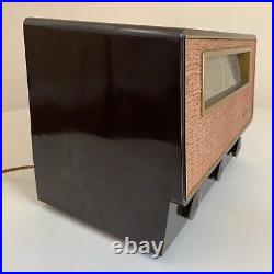 Vintage 1950 Working RCA VICTOR X-711 AM/FM/Phono 7-Tube Radio Brown Bakelite