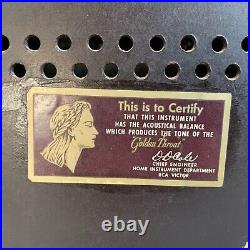 Vintage 1950 Working RCA VICTOR X-711 AM/FM/Phono 7-Tube Radio Brown Bakelite