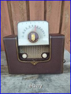 Vintage 1950 Zenith G503 Tube Portable Radio Bakelite Flip-Up Dial Original Box