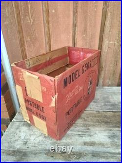 Vintage 1950 Zenith G503 Tube Portable Radio Bakelite Flip-Up Dial Original Box