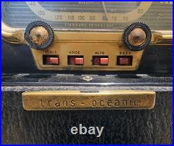 Vintage 1950 Zenith TransOceanic Tube Radio Model H500 Shortwave Original Works Vintage 1950 Zenith TransOceanic Tube Radio Model H500 Shortwave Original Works