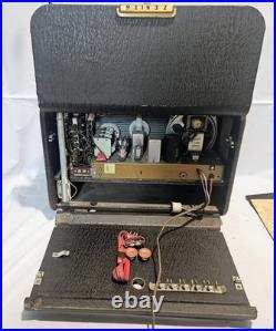 Vintage 1950 Zenith TransOceanic Tube Radio Model H500 Shortwave Original Works Vintage 1950 Zenith TransOceanic Tube Radio Model H500 Shortwave Original Works