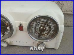 Vintage 1950's Crosley Dashboard Tube Clock Radio D-25WE Tested & Working