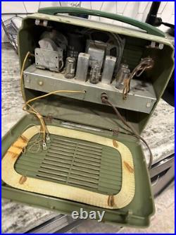 Vintage 1950's GENERAL ELECTRIC Model 604 Portable Tube Radio Rare Works