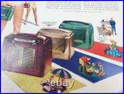 Vintage 1950's GENERAL ELECTRIC Model 604 Portable Tube Radio Rare Works