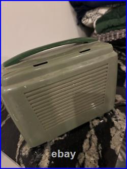 Vintage 1950's GENERAL ELECTRIC Model 604 Portable Tube Radio Rare Works