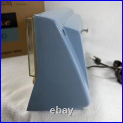 Vintage 1950's Montgomery Ward AM Radio Clock Alarm GTM 1823A Blue White works