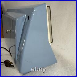 Vintage 1950's Montgomery Ward AM Radio Clock Alarm GTM 1823A Blue White works