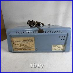 Vintage 1950's Montgomery Ward AM Radio Clock Alarm GTM 1823A Blue White works