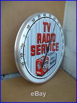 Vintage 1950's PAM Round Thermometer General Electric GE TV Radio Tubes