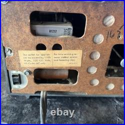 Vintage 1950's Pink Airline 1651A Tube RadioTelechron ClockRARE Clean Works