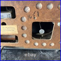 Vintage 1950's Pink Airline 1651A Tube RadioTelechron ClockRARE Clean Works
