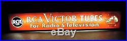 Vintage 1950's RCA Victor Tubes For Radio & Television Lighted Sign Light Nipper
