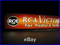 Vintage 1950's RCA Victor Tubes For Radio & Television Lighted Sign Light Nipper