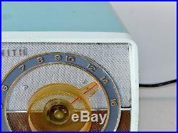 Vintage 1950's Zenith AM Tube Turquoise Radio Rare One See My Video Works