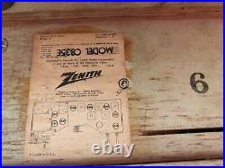 Vintage 1950s 1960 Zenith Model C835E AM/FM Tube Radio Vintage 1950s 1960 Zenith Model C835E AM/FM Tube Radio
