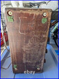 Vintage 1950s Arthur Ansley FM/AM Tube Radio Model R-1 Wood Case For Restoration