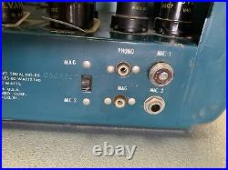 Vintage 1950s Blue Allied Radio KNIGHT Tube Amp Amplifier Head 2x6L6