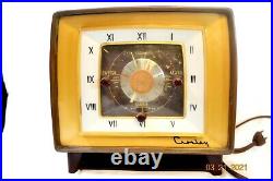 Vintage 1950s Crosley Clock Radio The V. I. P. Series F-25BR Working Mid Century