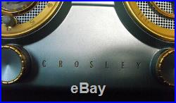 Vintage 1950s Crosley Dashboard Tube Radio with Alarm Clock Light Blue D 25 BE