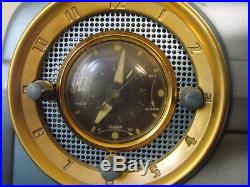 Vintage 1950s Crosley Dashboard Tube Radio with Alarm Clock Light Blue D 25 BE