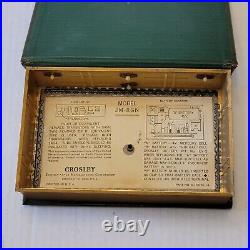 Vintage 1950s Crosley Transistor Tube Radio JM-8 GNa Magic Mood Leather Book
